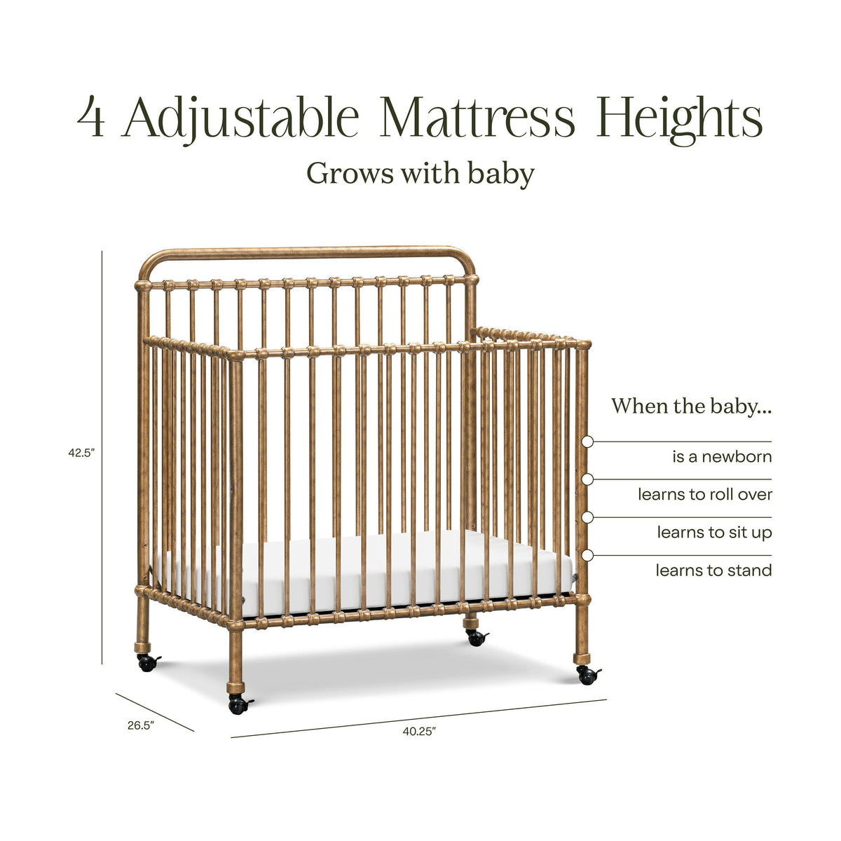 Namesake Winston 4-in-1 Convertible Mini Crib