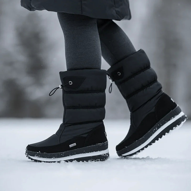 Waterproof Insulated Mid-Calf with Side Zipper and Non-Slip Sole