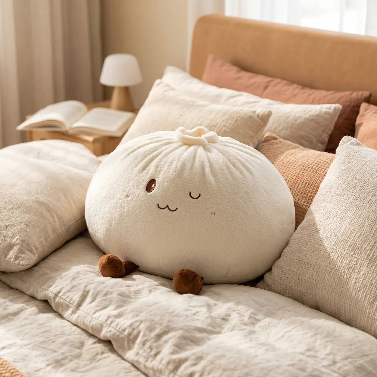 Huggable White Large Dumpling Squishy Toy