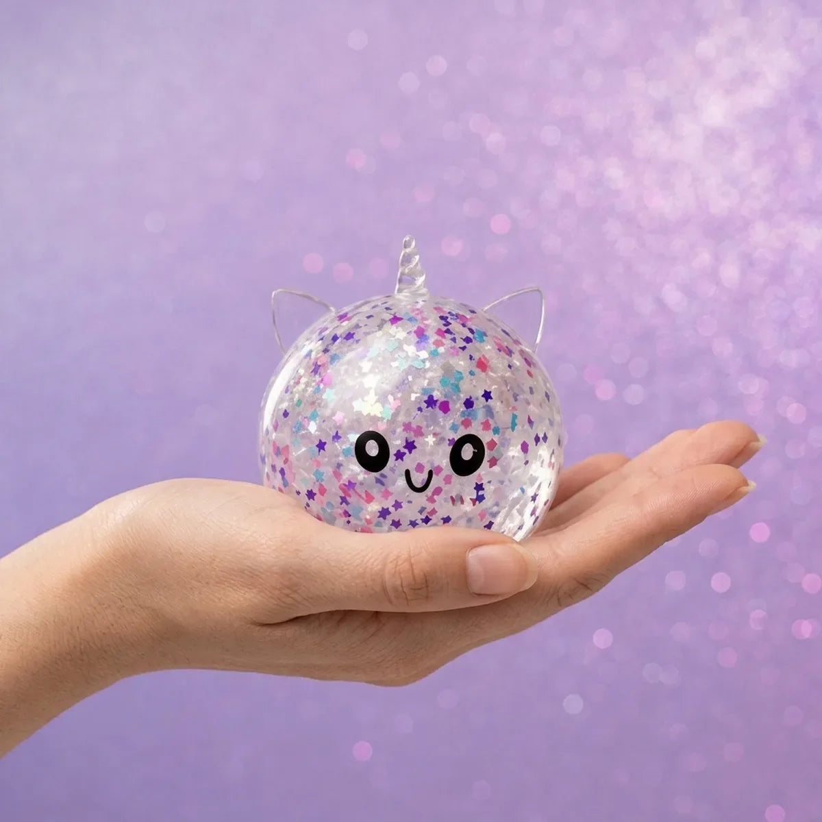 Stardust White Unicorn Sparkle Dumpling Squishy