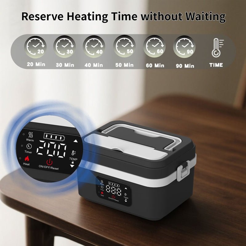 WORKWARM Self-Heating Lunch Box – Cordless 16000mAh Electric Food Warmer