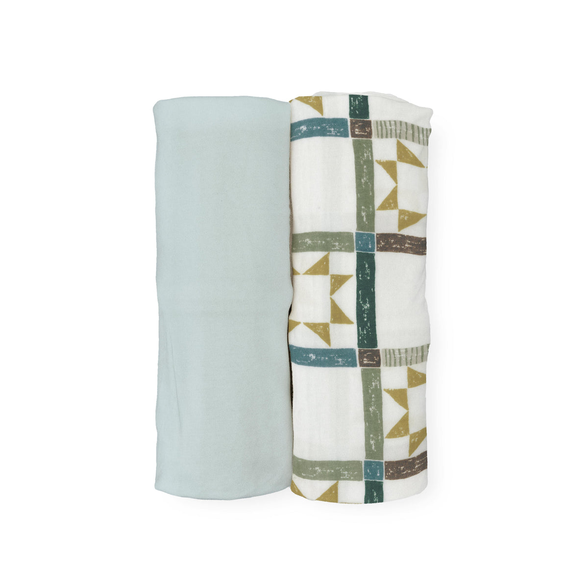 Stretch Knit Swaddle Blanket 2 Pack - Barn Star