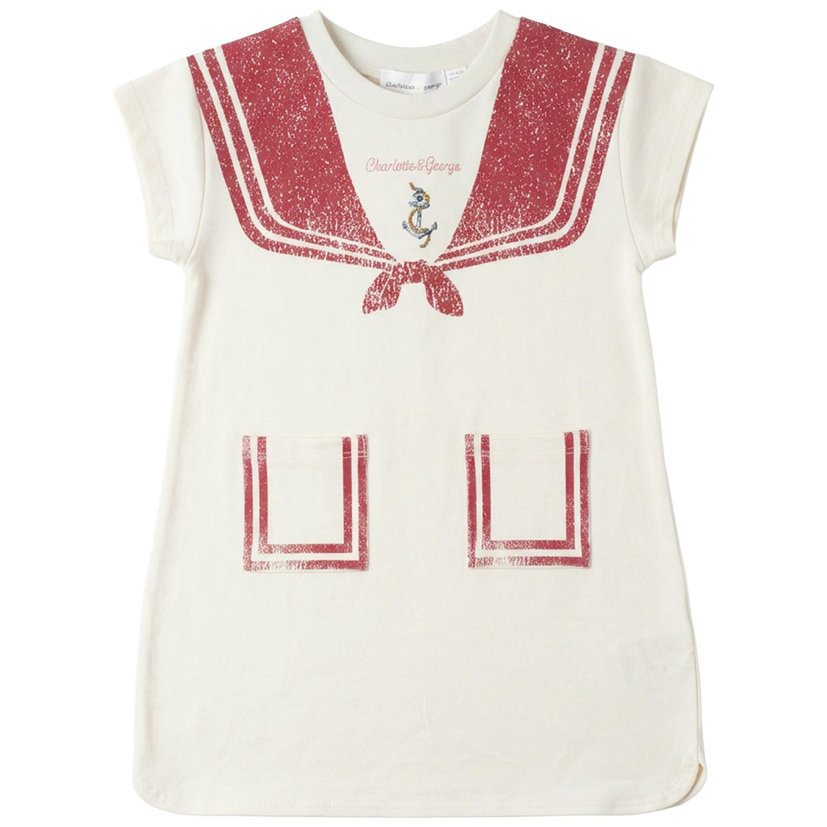 Sailor Collar Printed Dress