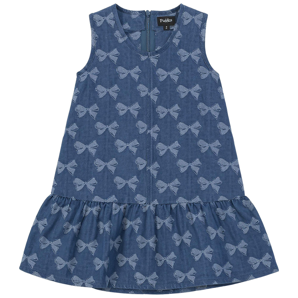 Bow Printed Denim Jumper