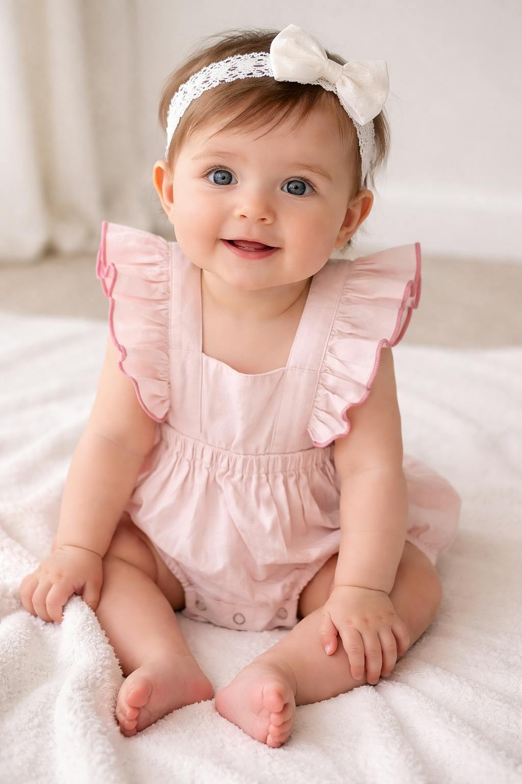 Racerback Romper Baby Pink — Cotton Baby Girl Romper | Infant 0-24 Months