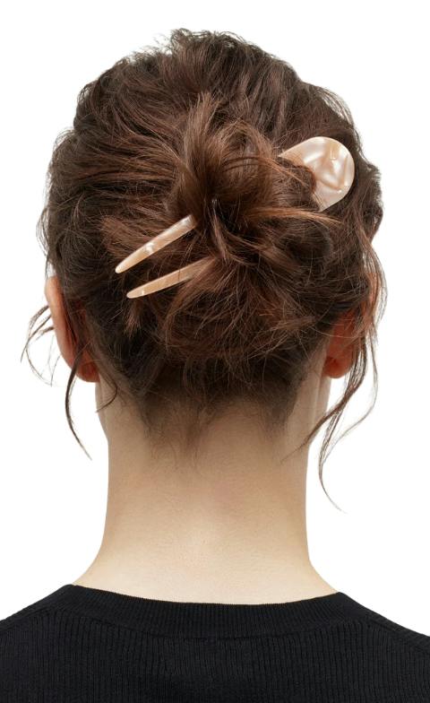 French Hair Pin in Gem Checker