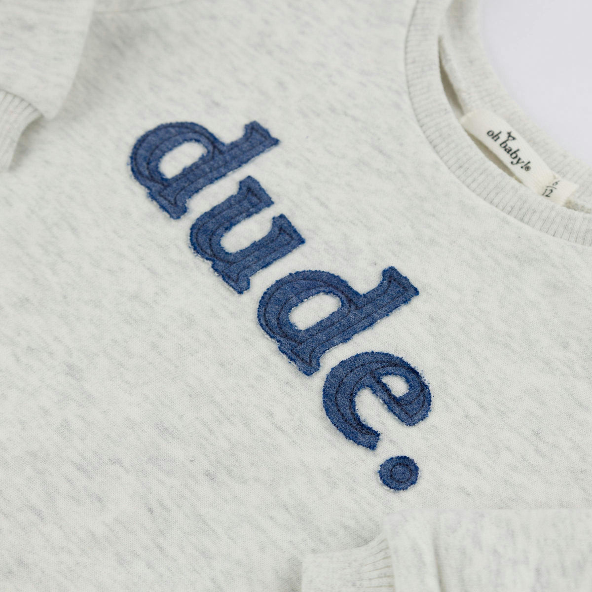 "dude" Denim Applique Brooklyn Boxy