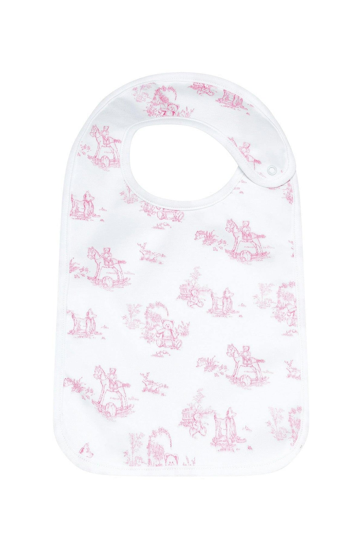 Pink Toile Baby Feeding Bib