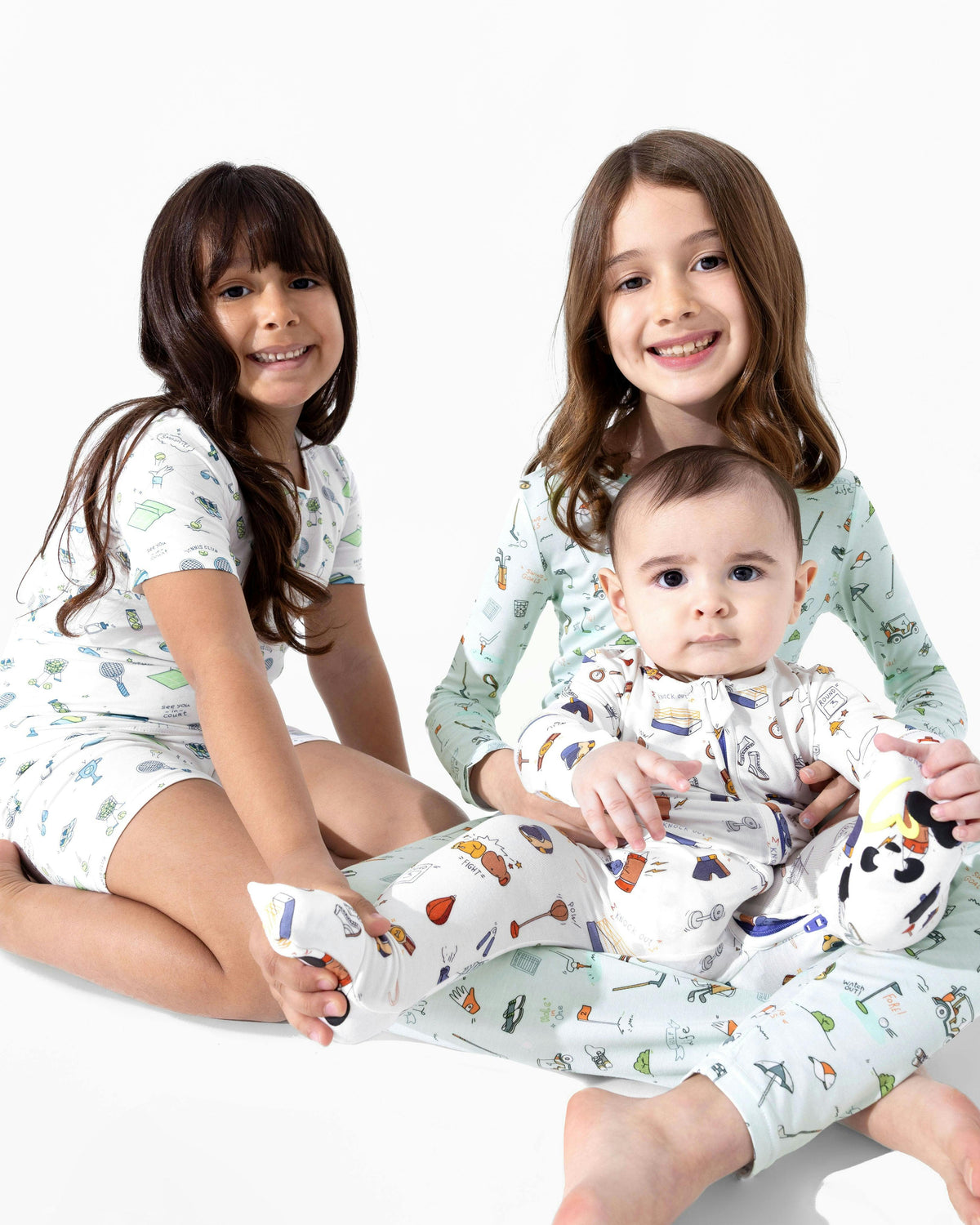 Tennis Bamboo Kids Pajama Short Set