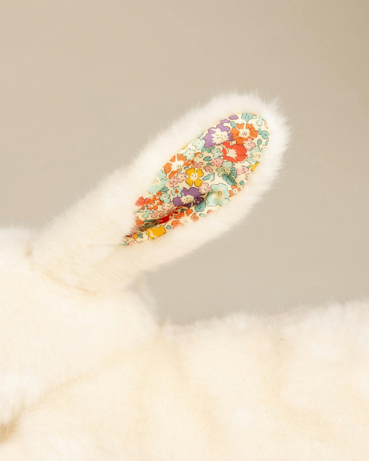 Martin the Rabbit | Beige | Orange Liberty Print