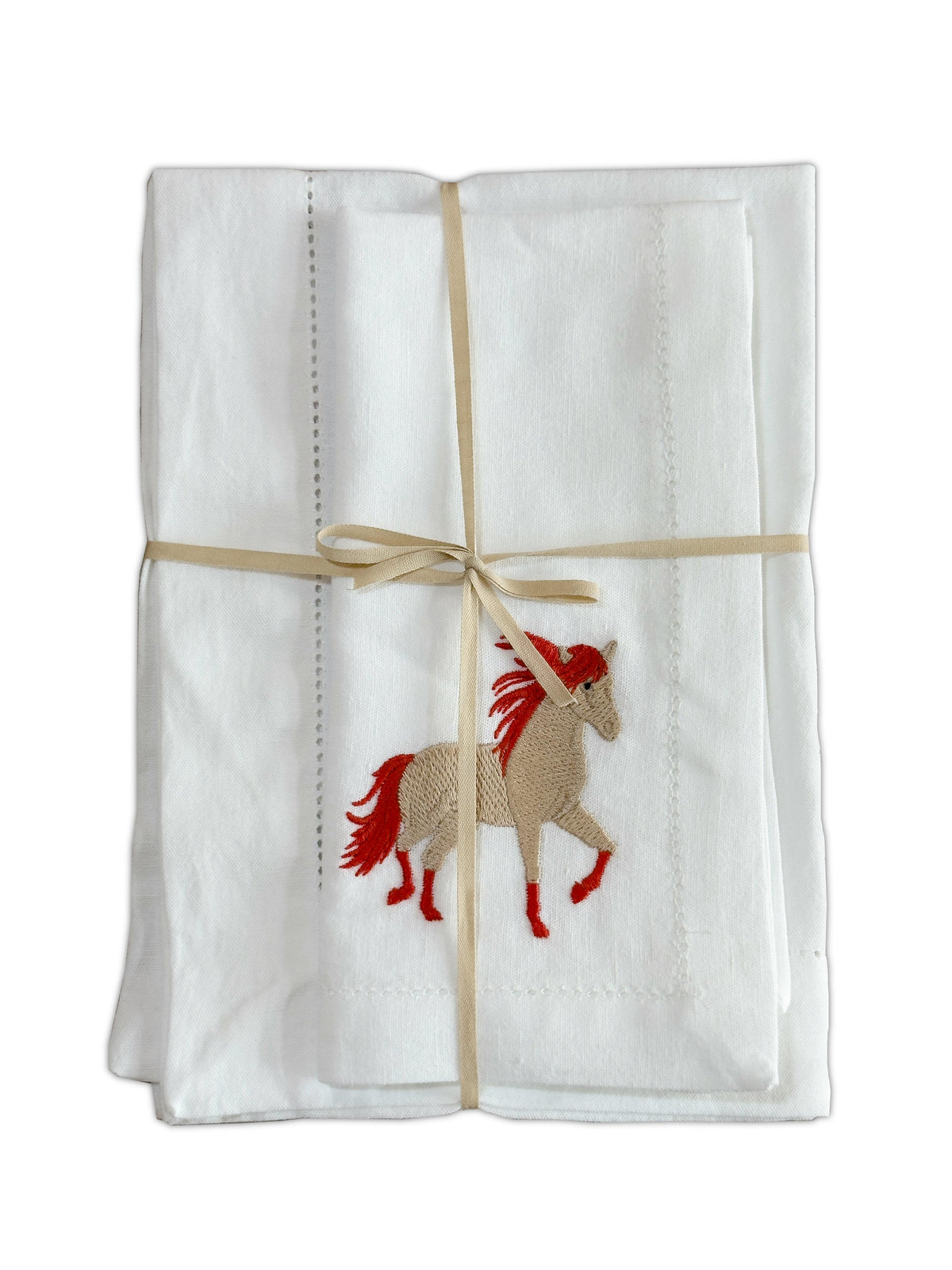 Placemat & napkin - Cavalcade embroidery