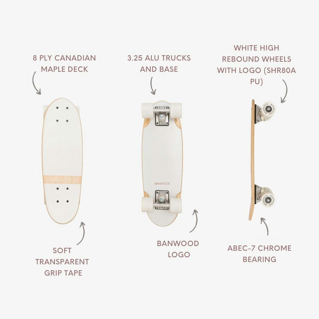 BANWOOD SKATEBOARD - WHITE