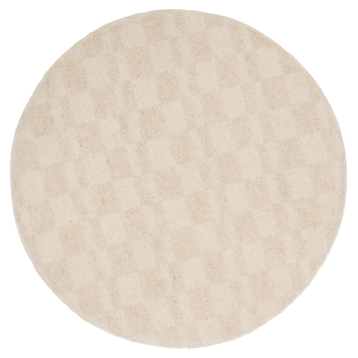 Bronislava Round Wood Pouf