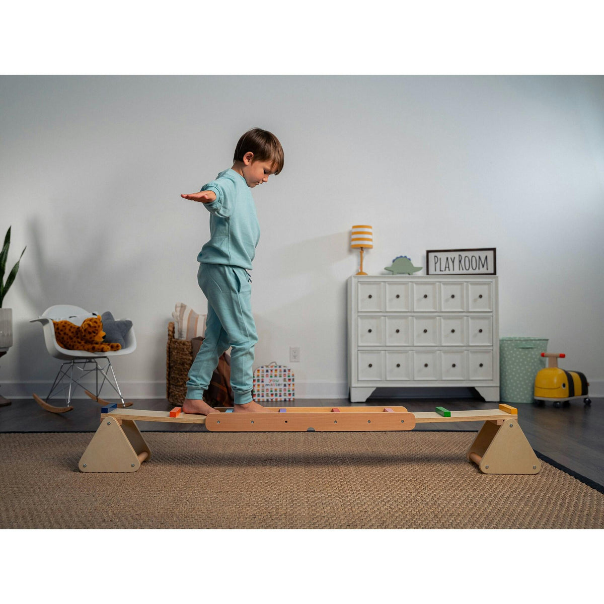 Willow | Wooden Rainbow Seesaw and Balance Beam for Toddlers