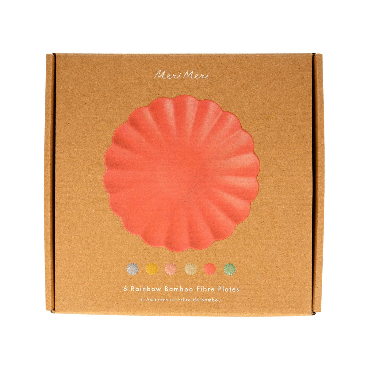 Small Multicolor Reusable Bamboo Plates